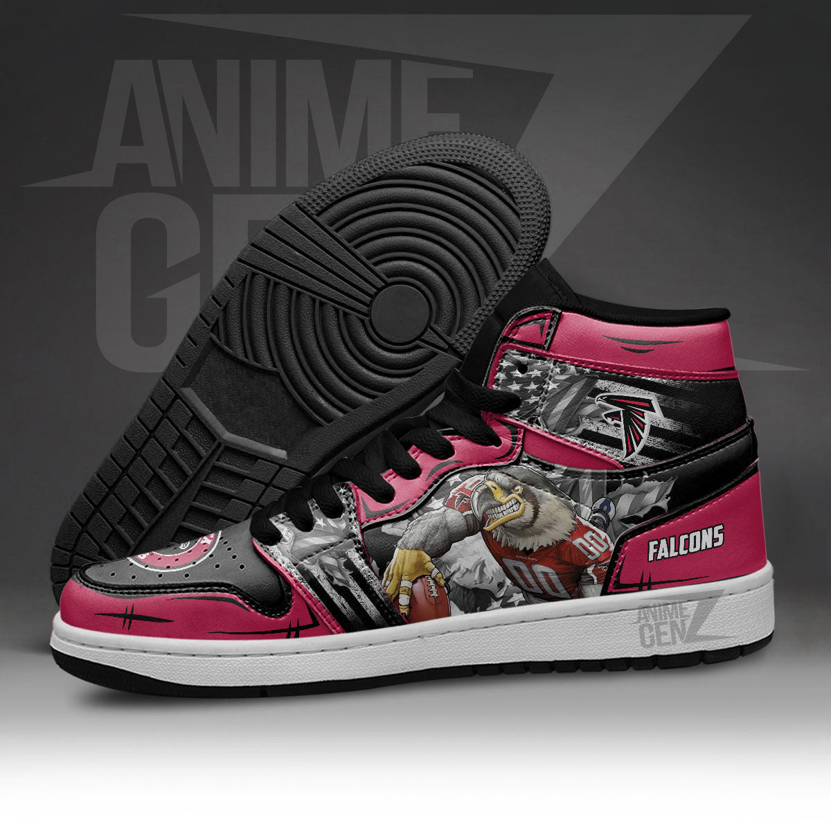 Atlanta Falcons JD Sneakers NFL Custom Sports Shoes