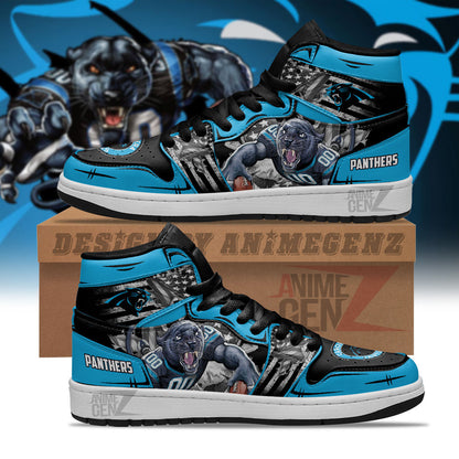 Carolina Panthers JD Sneakers NFL Custom Sports Shoes