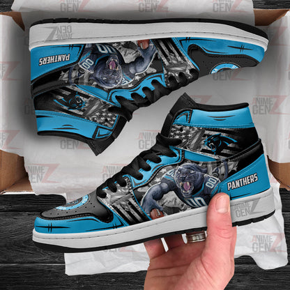 Carolina Panthers JD Sneakers NFL Custom Sports Shoes