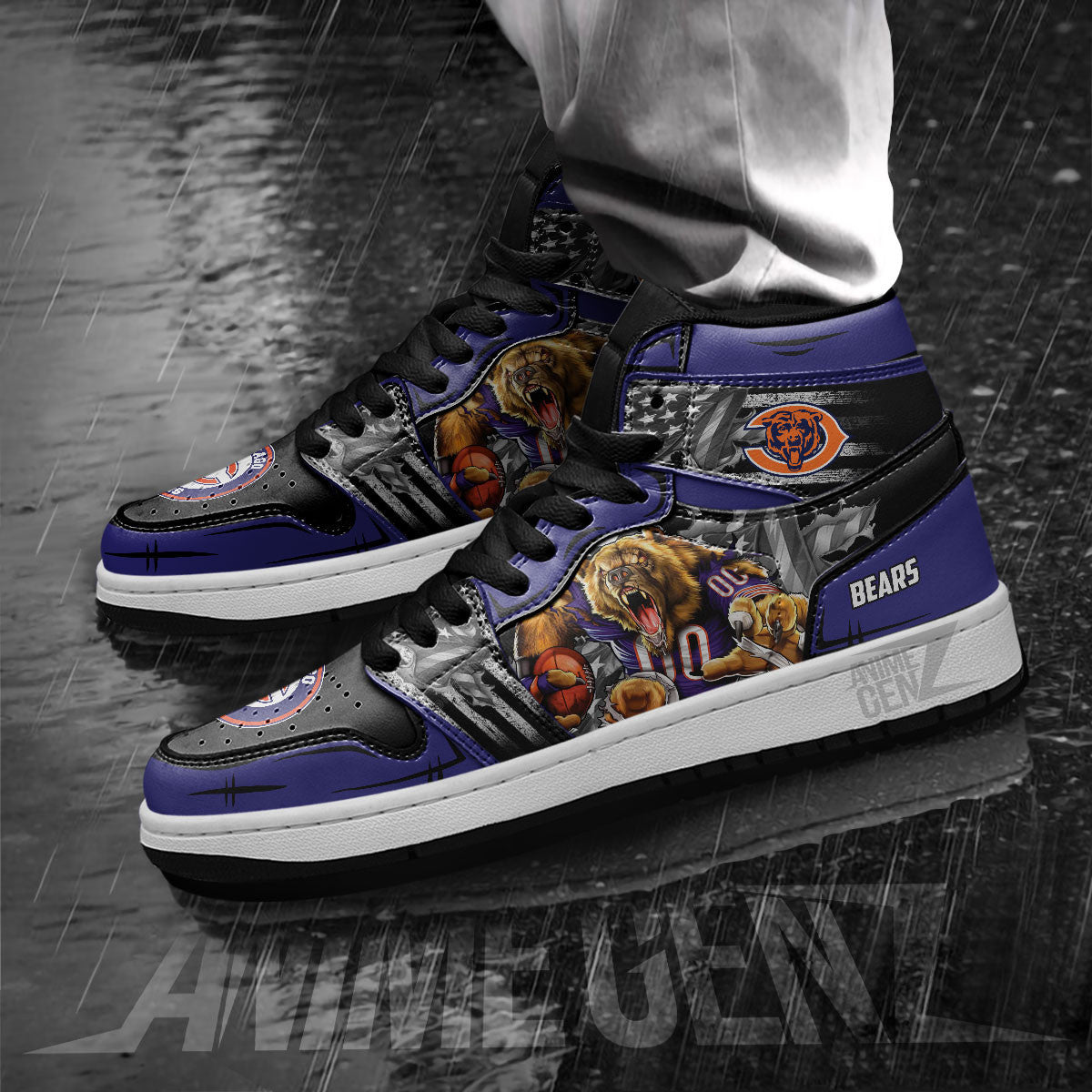 Chicago Bears JD Sneakers NFL Custom Sports Shoes