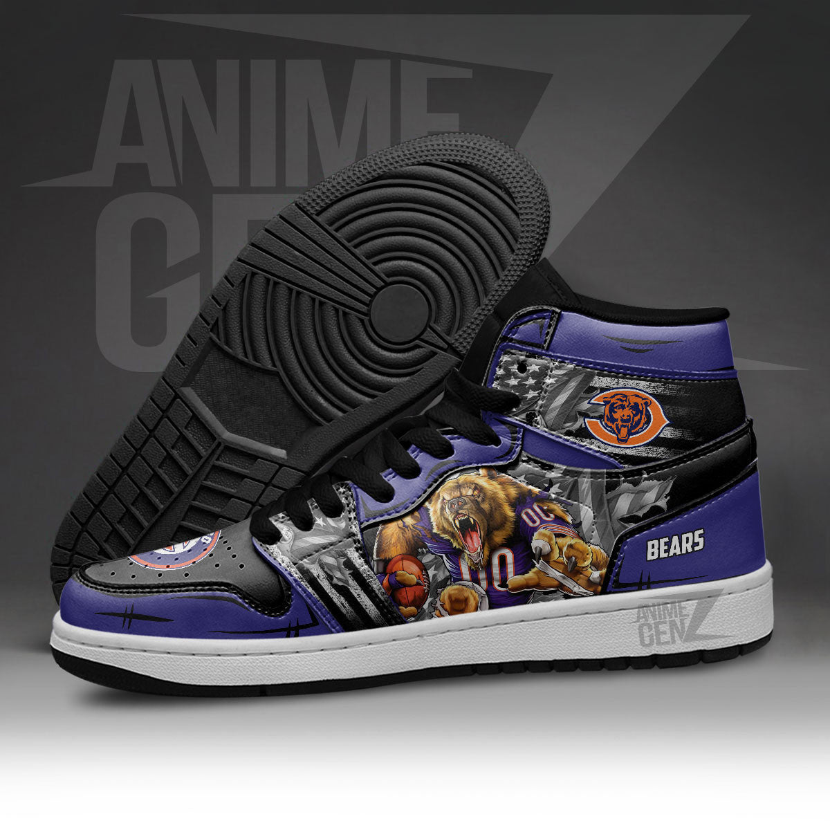 Chicago Bears JD Sneakers NFL Custom Sports Shoes