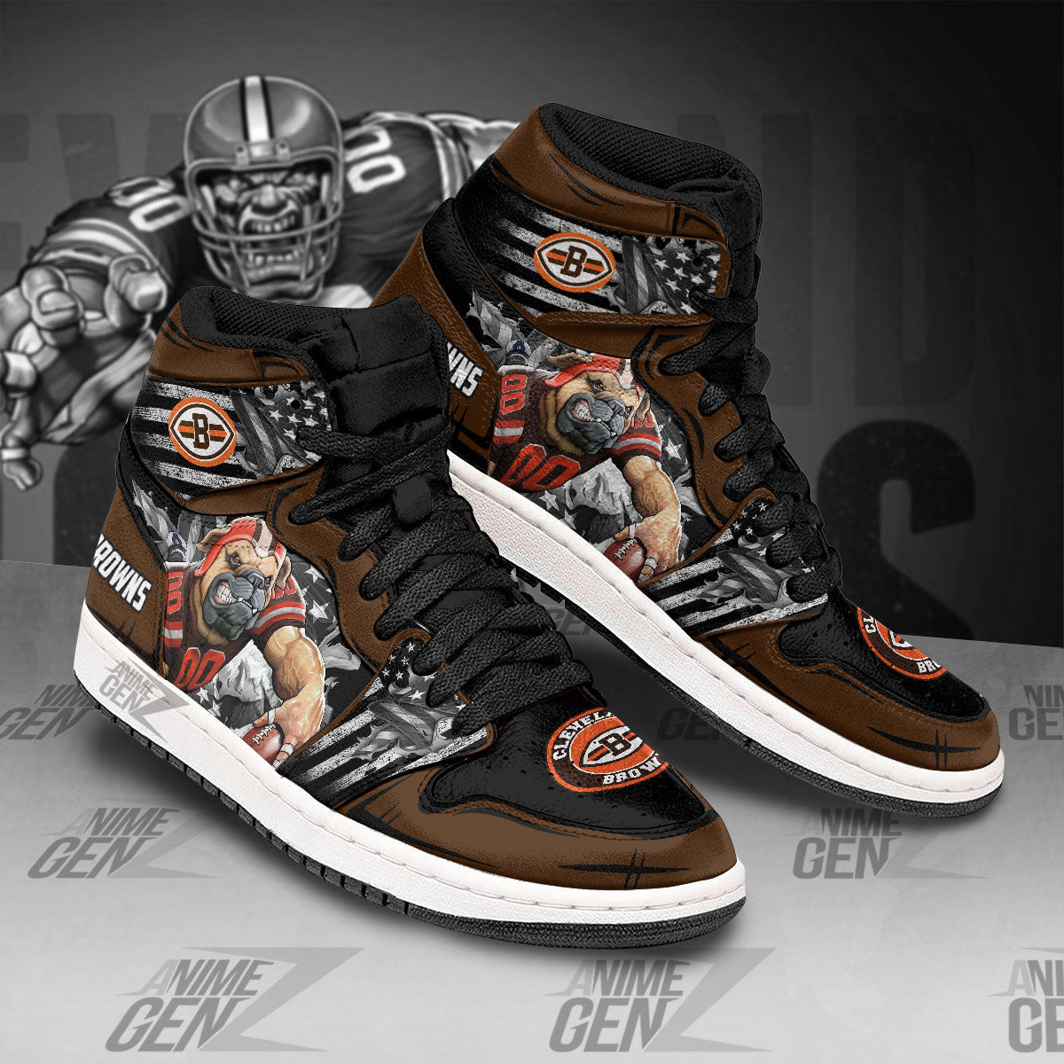 Cleveland Browns JD Sneakers NFL Custom Sports Shoes
