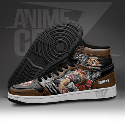 Cleveland Browns JD Sneakers NFL Custom Sports Shoes