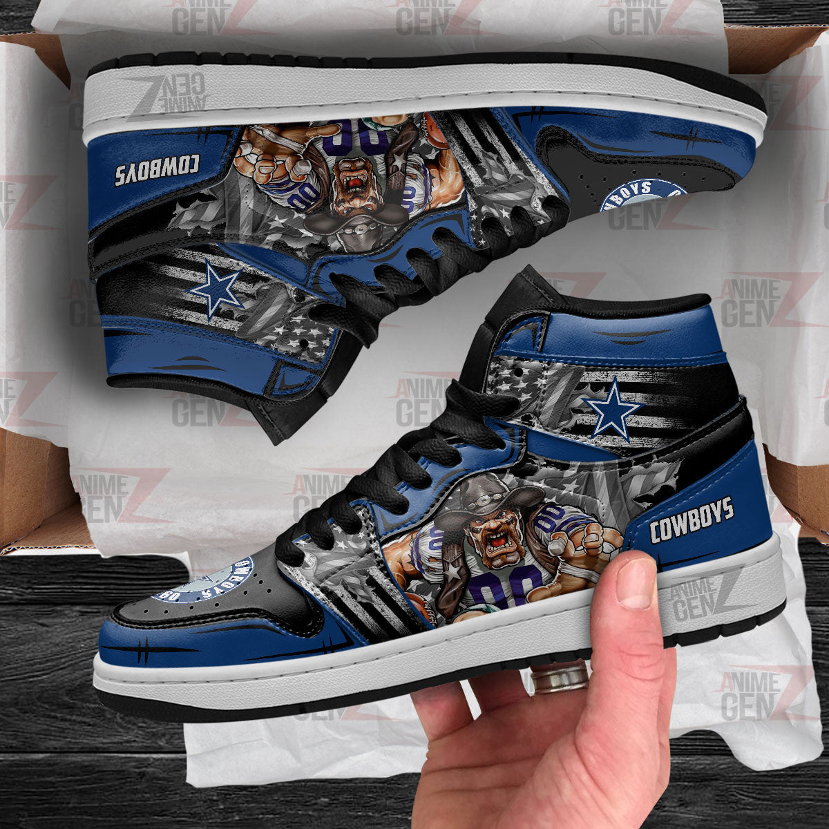 Dallas Cowboys JD Sneakers NFL Custom Sports Shoes