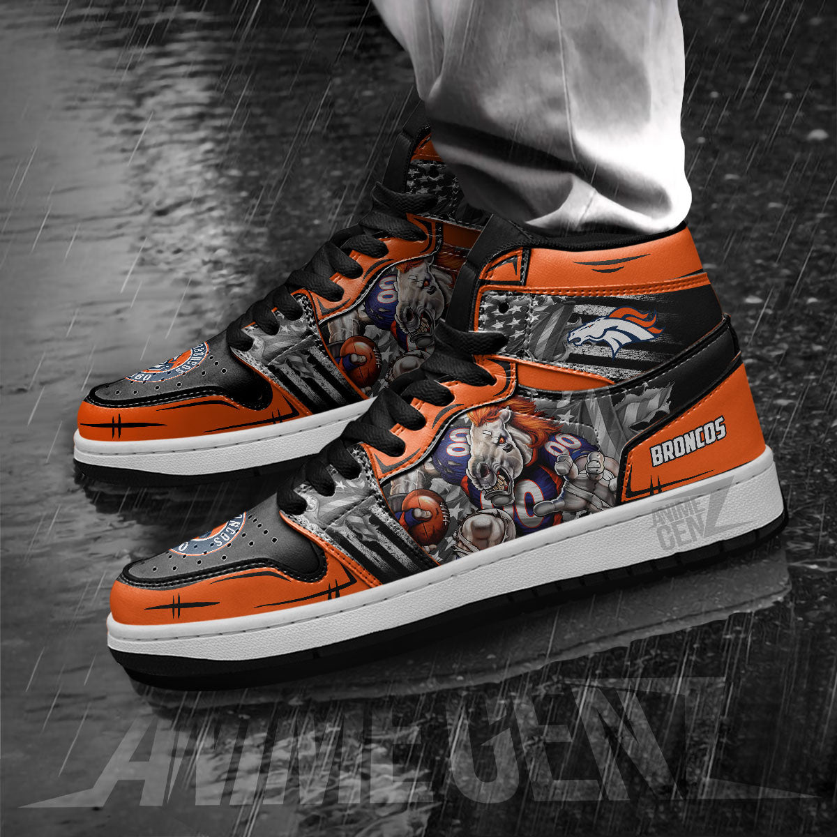 Denver Broncos JD Sneakers NFL Custom Sports Shoes
