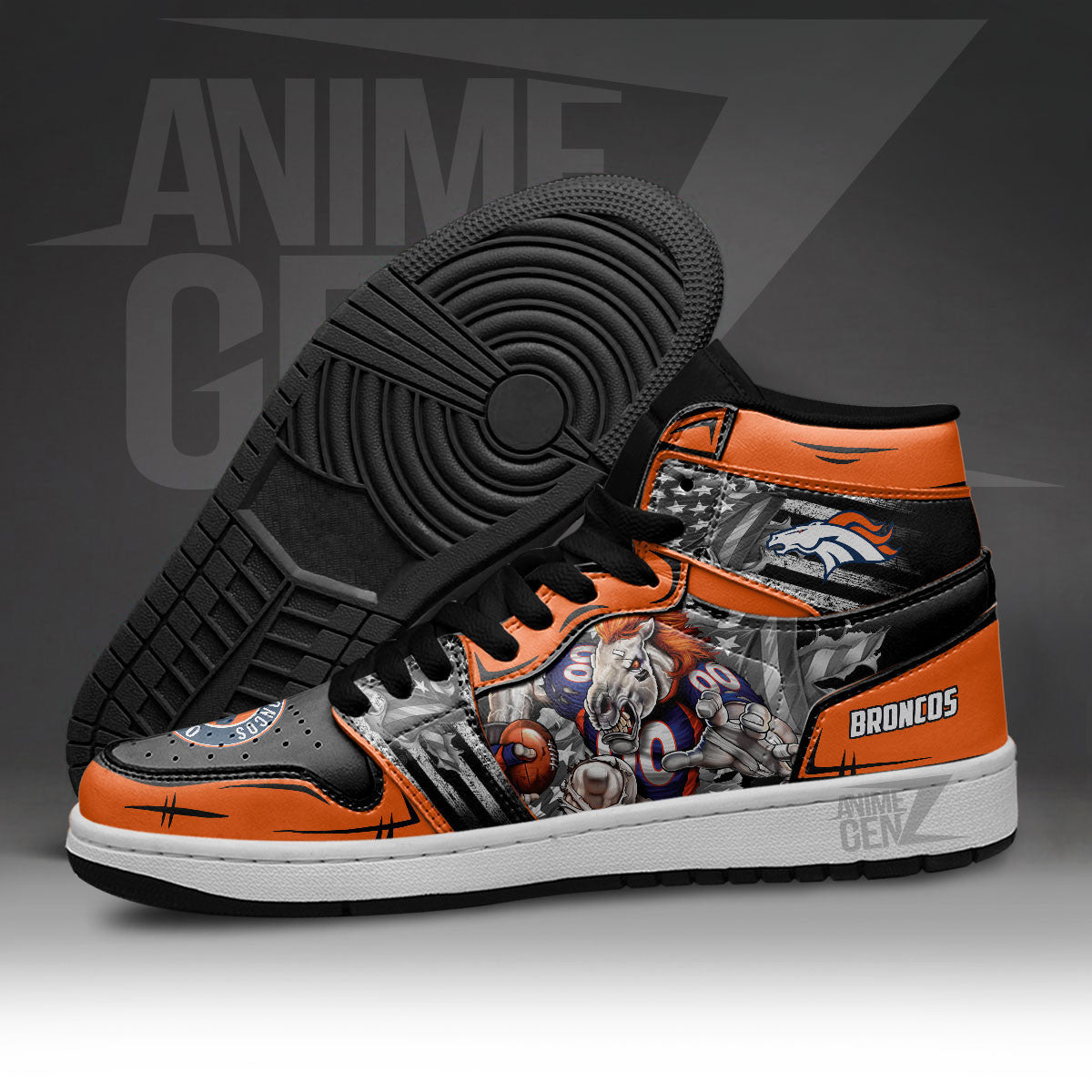 Denver Broncos JD Sneakers NFL Custom Sports Shoes