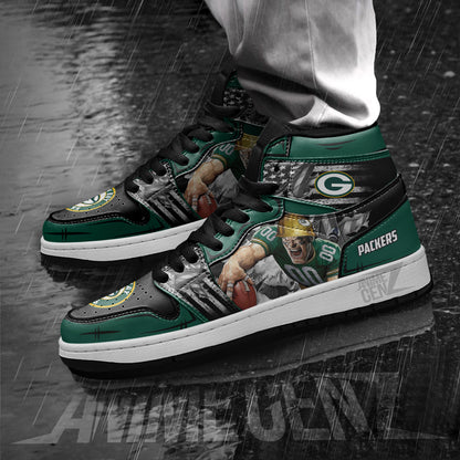 Green Bay Packers JD Sneakers NFL Custom Sports Shoes