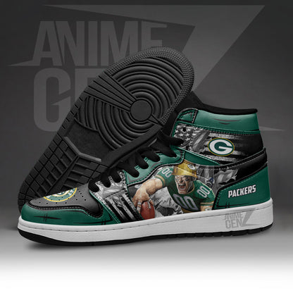 Green Bay Packers JD Sneakers NFL Custom Sports Shoes