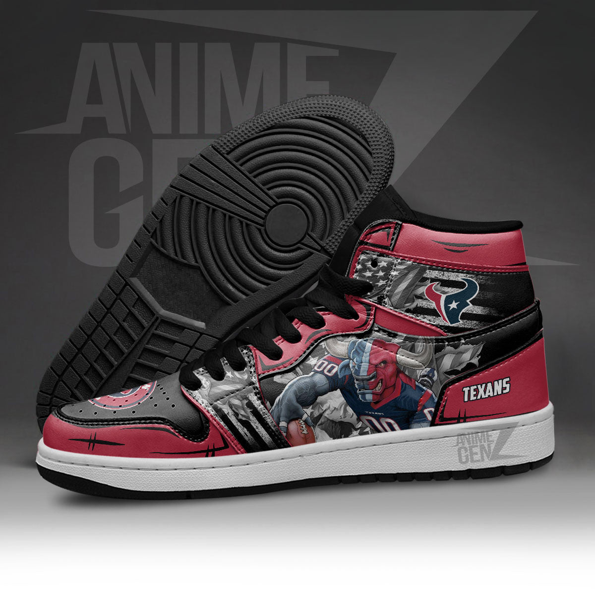 Houston Texans JD Sneakers NFL Custom Sports Shoes