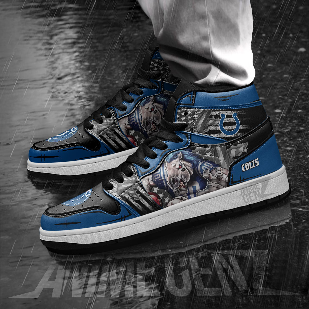 Indianapolis Colts JD Sneakers NFL Custom Sports Shoes
