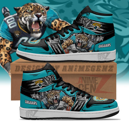Jacksonville Jaguars JD Sneakers NFL Custom Sports Shoes