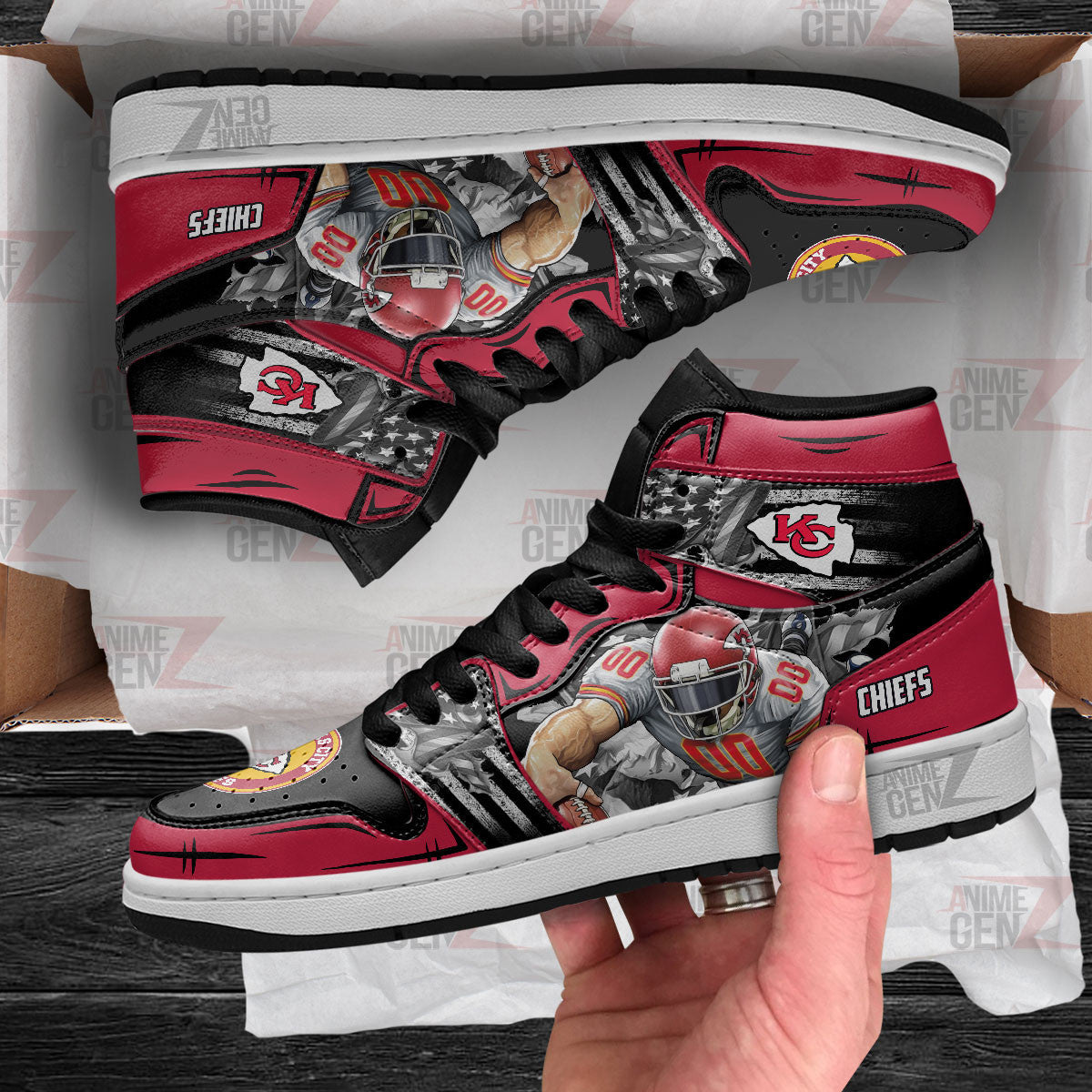 Kansas City Chiefs JD Sneakers NFL Custom Sports Shoes