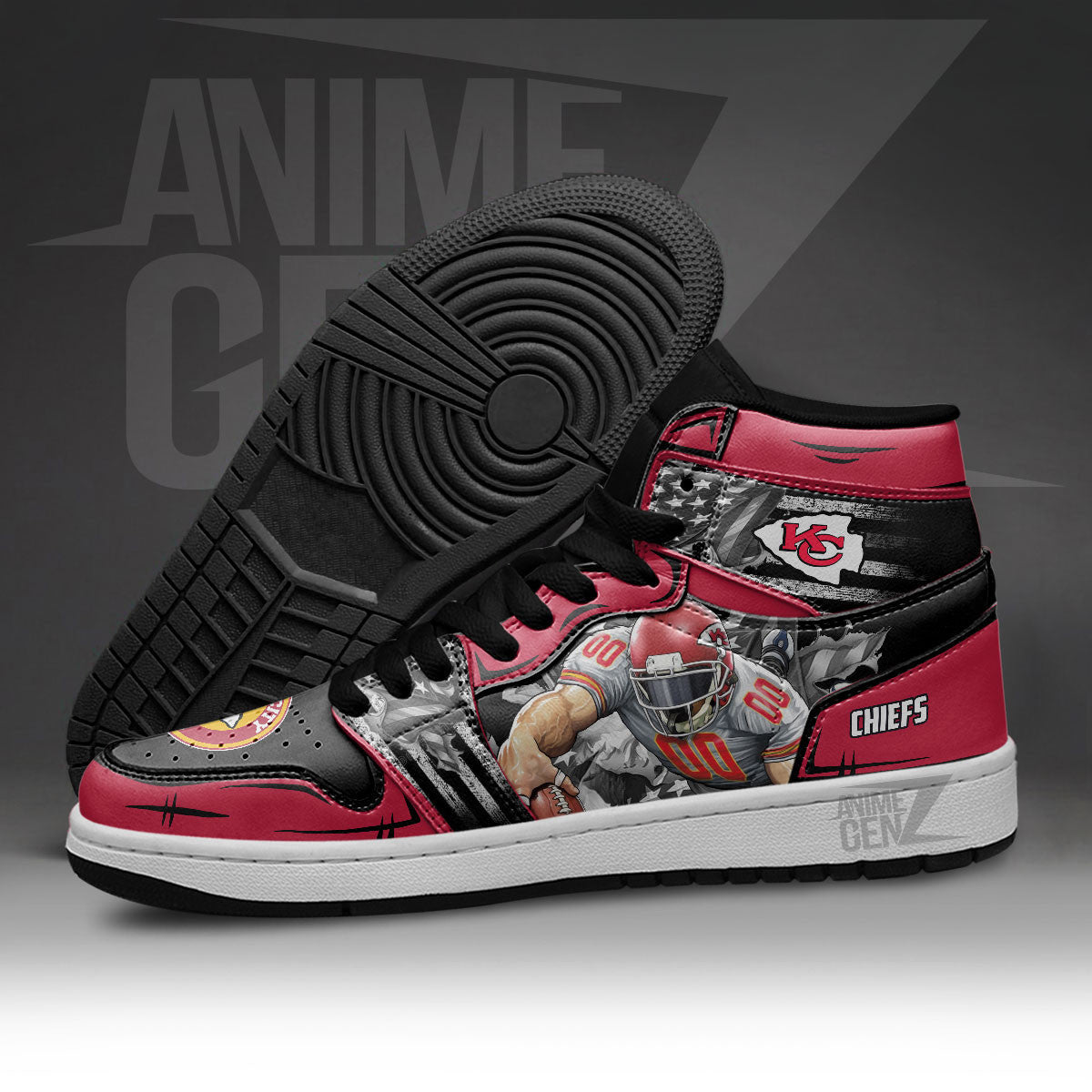 Kansas City Chiefs JD Sneakers NFL Custom Sports Shoes