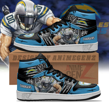Los Angeles Chargers JD Sneakers NFL Custom Sports Shoes