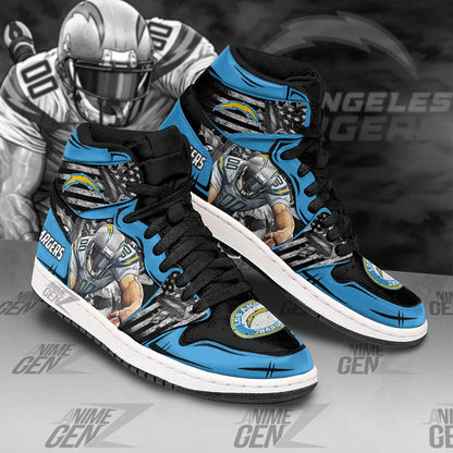 Los Angeles Chargers JD Sneakers NFL Custom Sports Shoes