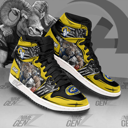 Los Angeles Rams JD Sneakers NFL Custom Sports Shoes