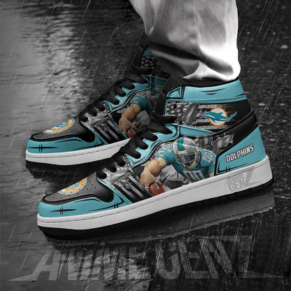 Miami Dolphins JD Sneakers NFL Custom Sports Shoes