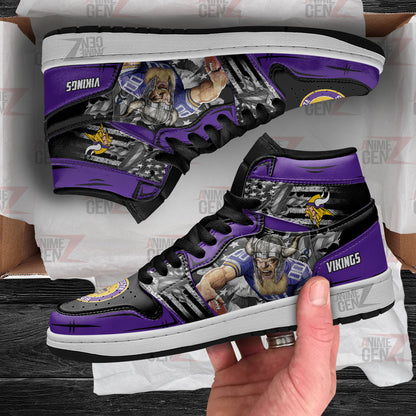 Minnesota Vikings JD Sneakers NFL Custom Sports Shoes