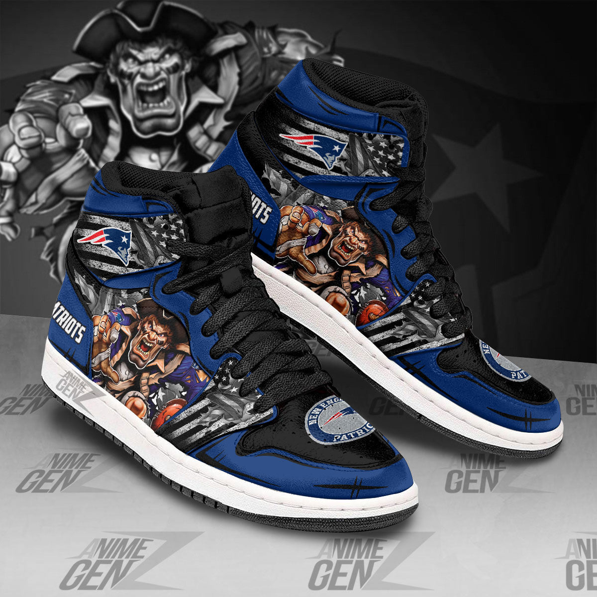 New England Patriots JD Sneakers NFL Custom Sports Shoes