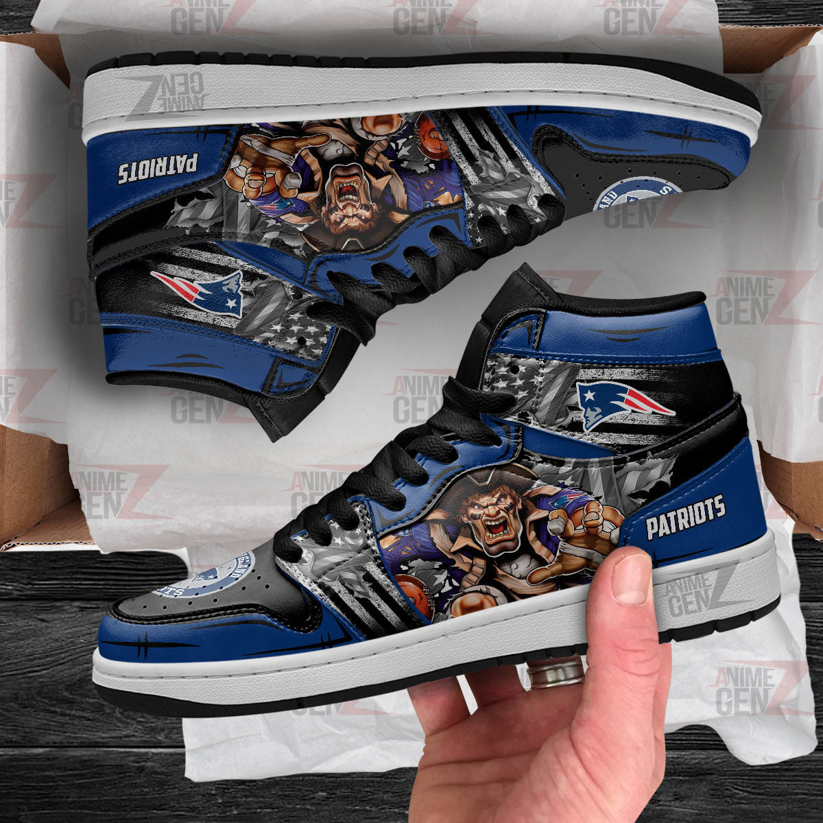 New England Patriots JD Sneakers NFL Custom Sports Shoes