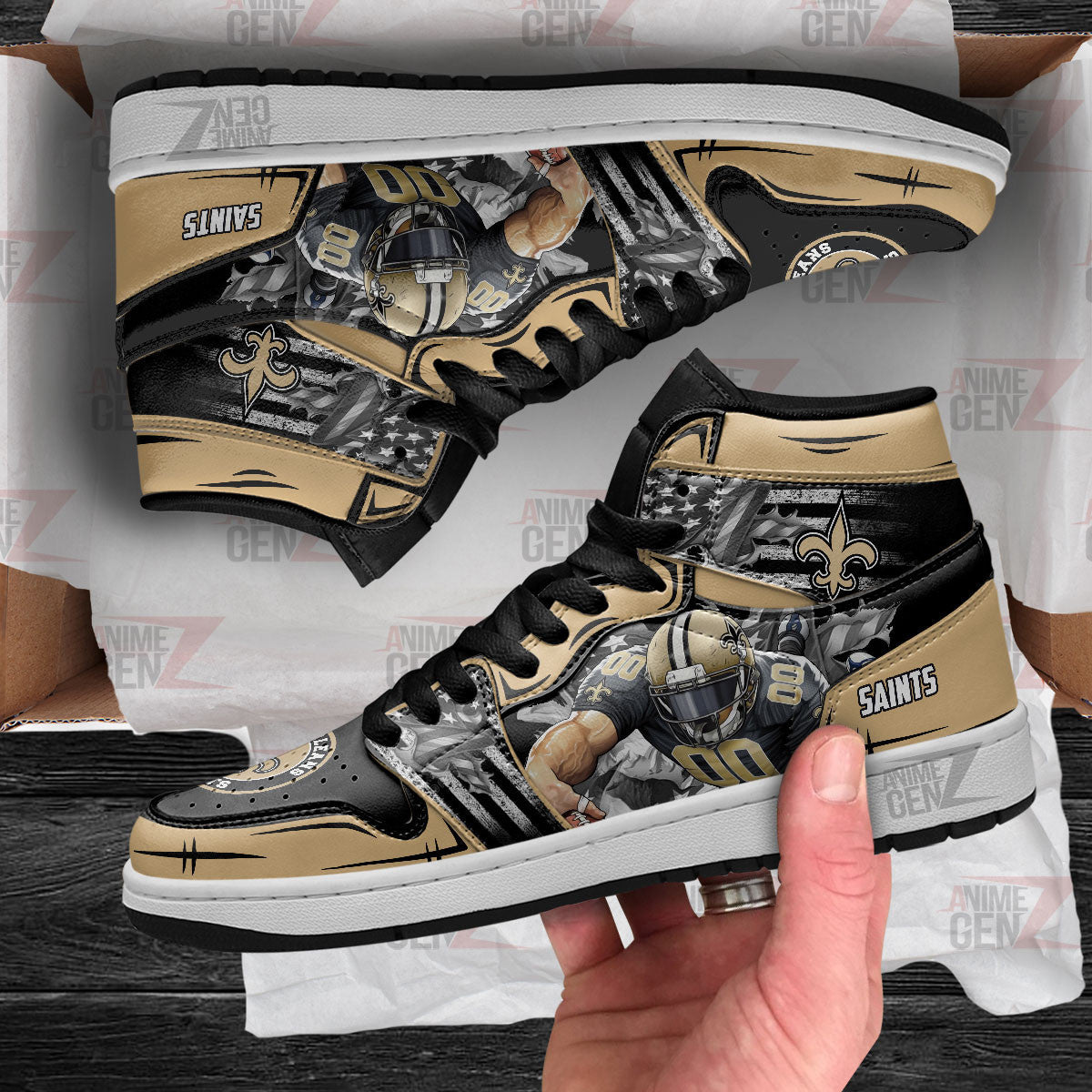 New Orleans Saints JD Sneakers NFL Custom Sports Shoes