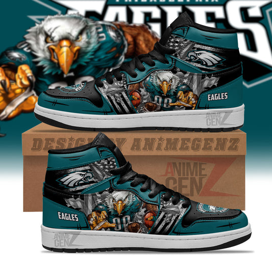 Philadelphia Eagles JD Sneakers NFL Custom Sports Shoes