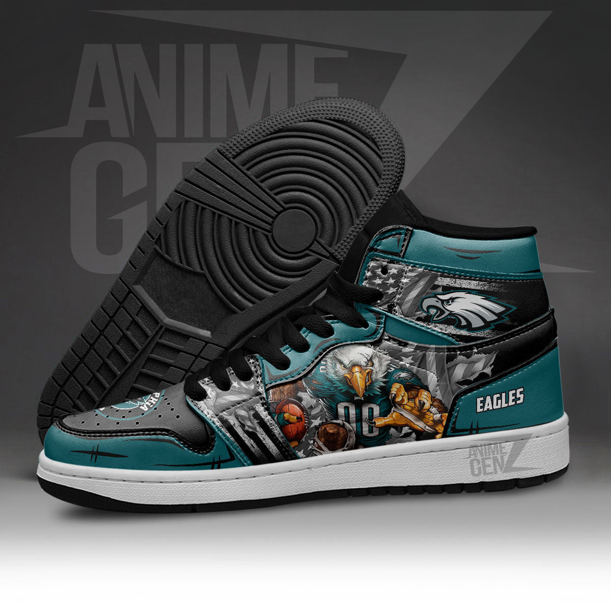 Philadelphia Eagles JD Sneakers NFL Custom Sports Shoes