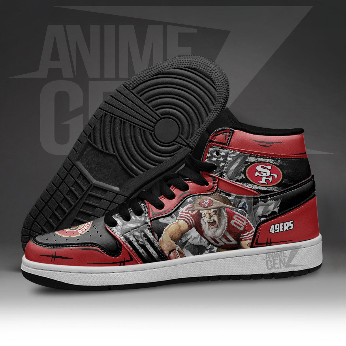 San Francisco 49ers JD Sneakers NFL Custom Sports Shoes