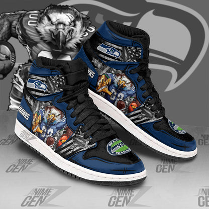 Seattle Seahawks JD Sneakers NFL Custom Sports Shoes