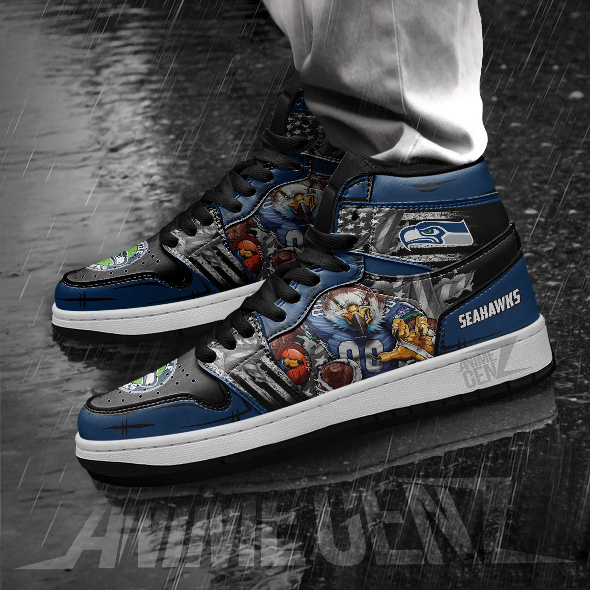 Seattle Seahawks JD Sneakers NFL Custom Sports Shoes