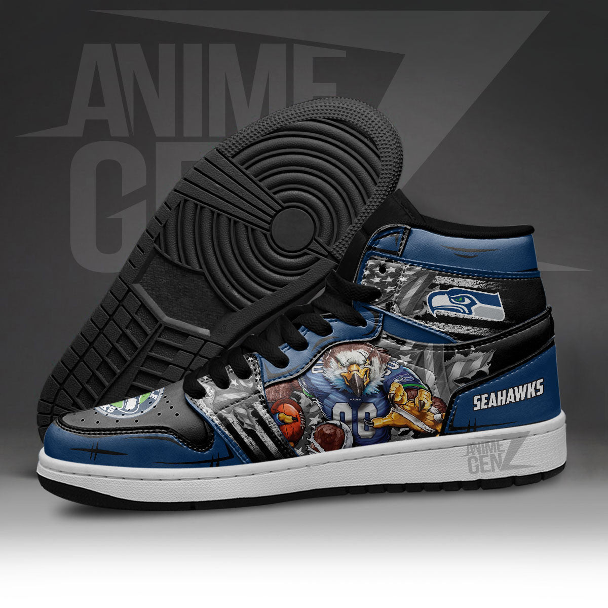 Seattle Seahawks JD Sneakers NFL Custom Sports Shoes