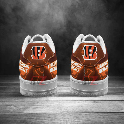 Cincinnati Bengals Air Sneakers Mascot Thunder Style Custom NFL Sport Shoes