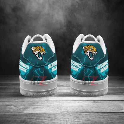 Jacksonville Jaguars Air Sneakers Mascot Thunder Style Custom NFL Sport Shoes