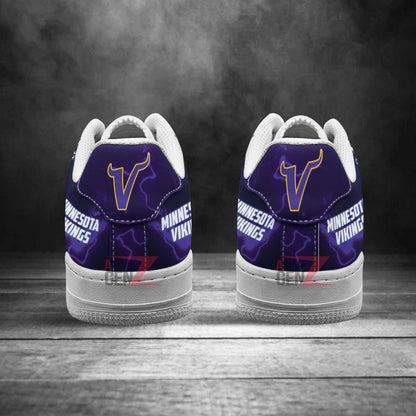 Minnesota Vikings Air Sneakers Mascot Thunder Style Custom NFL Sport Shoes