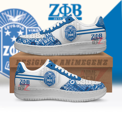 Zeta Phi Beta Sororities Air Force Sneakers Custom Shoes