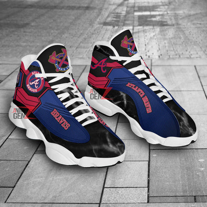 Atlanta Braves Air Jordan 13 Sneakers MLB Baseball Custom Sports Shoes