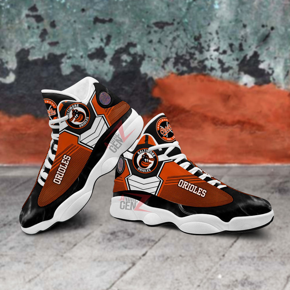 Baltimore Orioles Air Jordan 13 Sneakers MLB Baseball Custom Sports Shoes