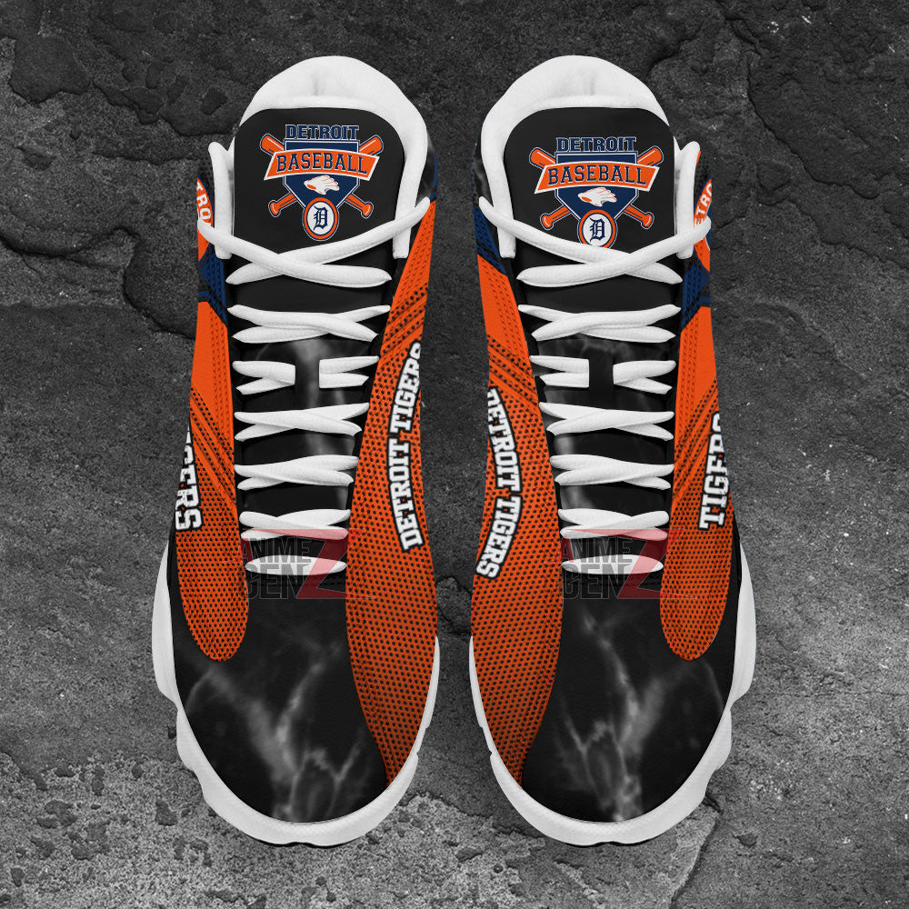 Detroit Tigers Air Jordan 13 Sneakers MLB Baseball Custom Sports Shoes
