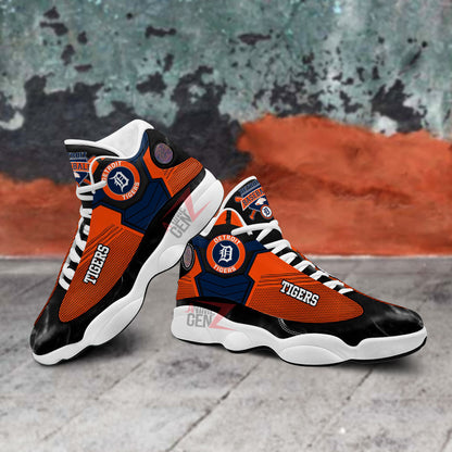 Detroit Tigers Air Jordan 13 Sneakers MLB Baseball Custom Sports Shoes