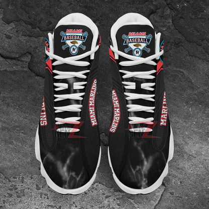 Miami Marlins Air Jordan 13 Sneakers MLB Baseball Custom Sports Shoes
