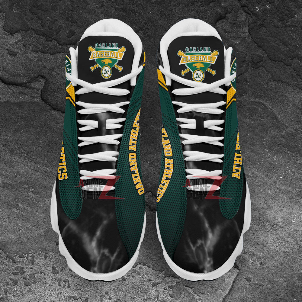 Oakland Athletics Air Jordan 13 Sneakers MLB Baseball Custom Sports Shoes