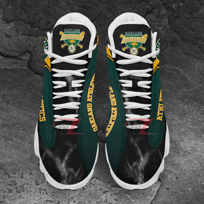 Oakland Athletics Air Jordan 13 Sneakers MLB Baseball Custom Sports Shoes
