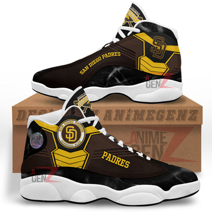 San Diego Padres Air Jordan 13 Sneakers MLB Baseball Custom Sports Shoes