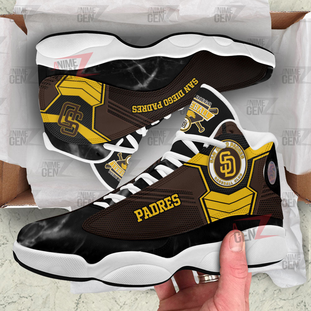 San Diego Padres Air Jordan 13 Sneakers MLB Baseball Custom Sports Shoes