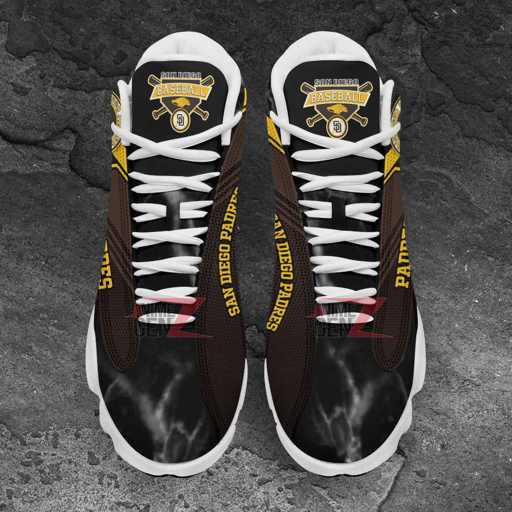 San Diego Padres Air Jordan 13 Sneakers MLB Baseball Custom Sports Shoes