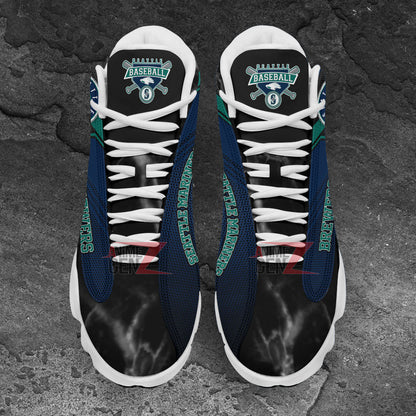 Seattle Mariners Air Jordan 13 Sneakers MLB Baseball Custom Sports Shoes