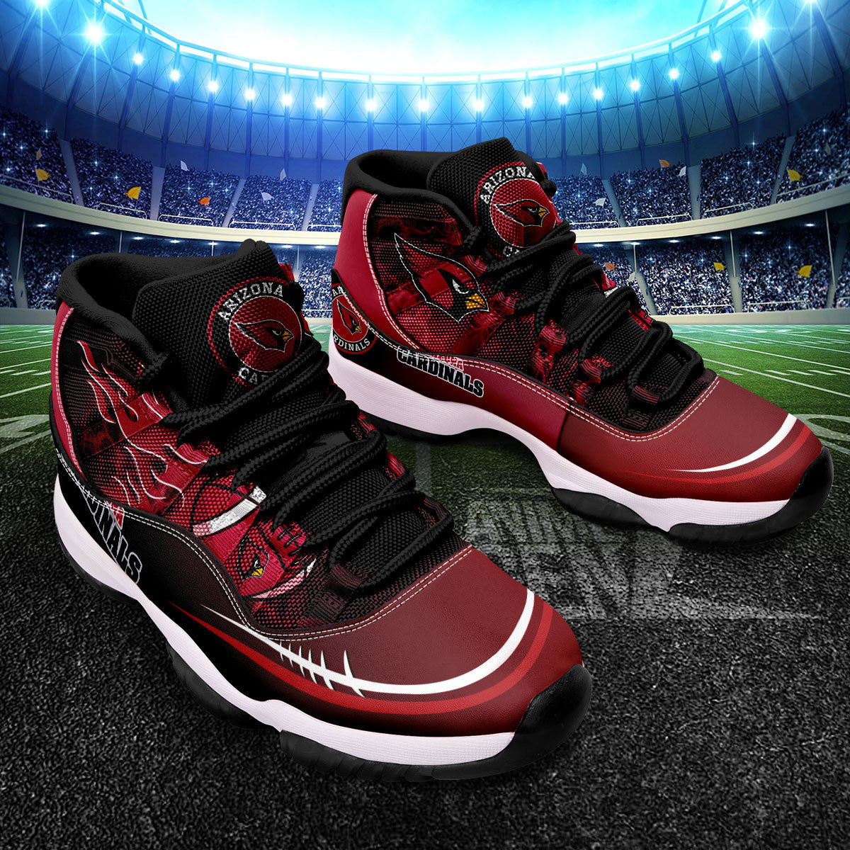 Arizona Cardinals Air Jordan 11 Sneakers NFL Custom Sport Shoes