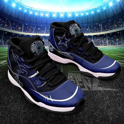 Dallas Cowboys Air Jordan 11 Sneakers NFL Custom Sport Shoes