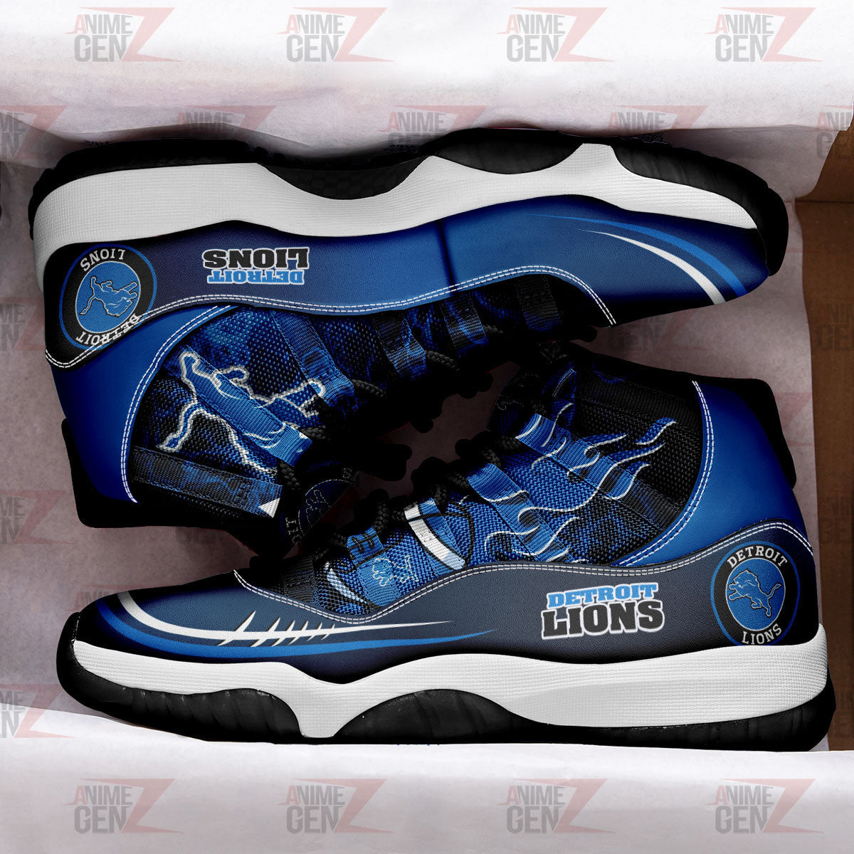 Detroit Lions Air Jordan 11 Sneakers NFL Custom Sport Shoes