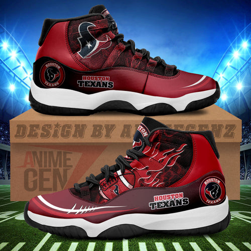 Houston Texans Air Jordan 11 Sneakers NFL Custom Sport Shoes